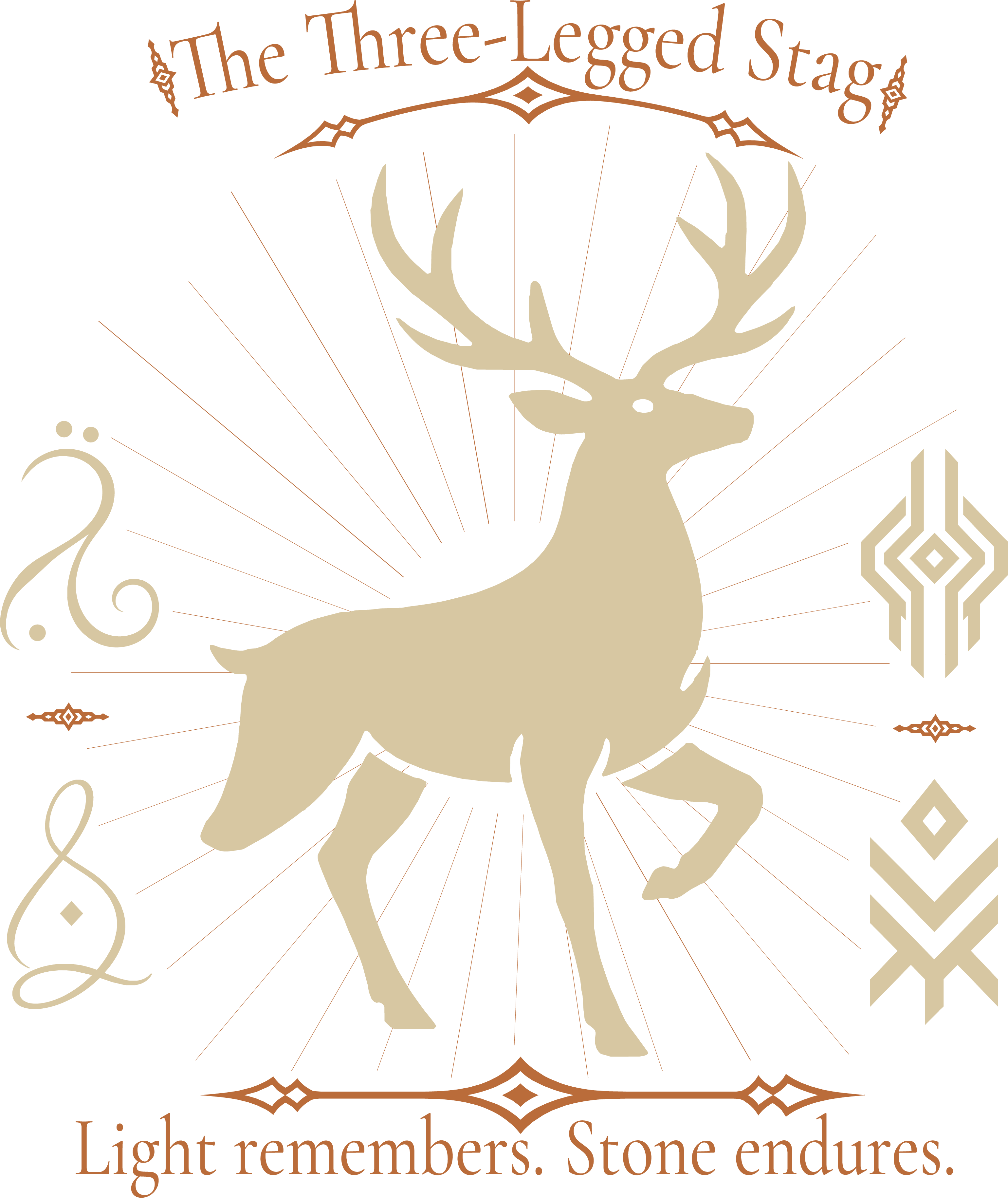 The Three-Legged Stag — Light remembers. Stone endures.